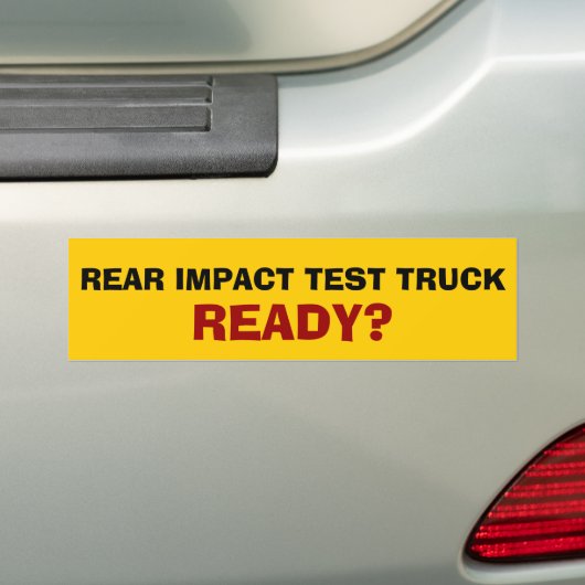 Traject voor botstest achterzijde bumpersticker (Op auto)