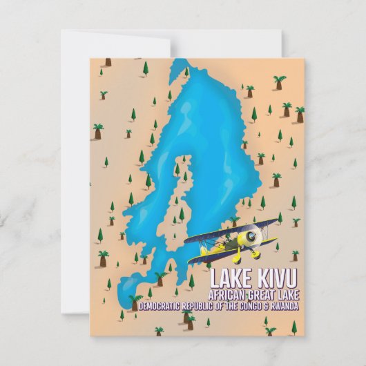 Trajectkaart van het Grote Afrikaanse meer van Kiv (Voorkant)