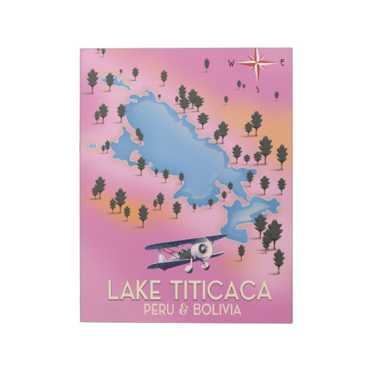 Trajectkunst van het meer van Titicaca, peru, Boli Notitieblok (Linkerzijde)