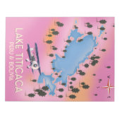 Trajectkunst van het meer van Titicaca, peru, Boli Notitieblok (Voorkant)