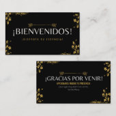 Trajeta de bienvenida visitekaartje (Voorkant / Achterkant)