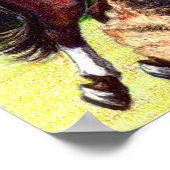 Trakehner Eventing Cross Country Horse Portret Poster (Hoek)