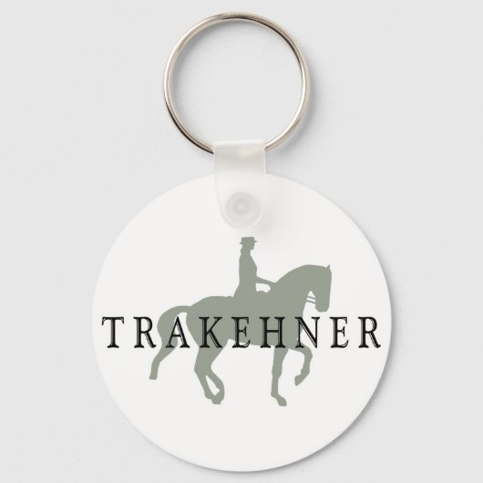 TRAKEHNER met Dressage Horse & Rider Sleutelhanger (Voorkant)