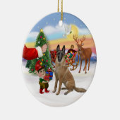 Traktatie - Belgische Malinois Keramisch Ornament (Rechts)