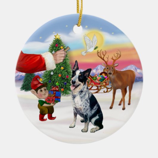 Traktatie voor een Australian Cattle Dog Keramisch Ornament (Voorkant)