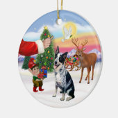 Traktatie voor een Australian Cattle Dog Keramisch Ornament (Links)