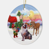 Traktatie voor een Australische herder (merle) Keramisch Ornament (Links)