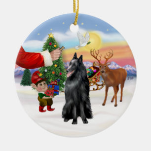 Traktatie voor een Belgische herder Keramisch Ornament