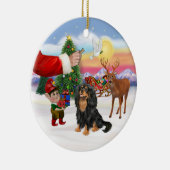 Traktatie voor een Cavalier (zwart / Tan) Keramisch Ornament (Rechts)