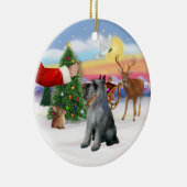 Traktatie voor een Giant Schnauzer (S / P) Keramisch Ornament (Rechts)