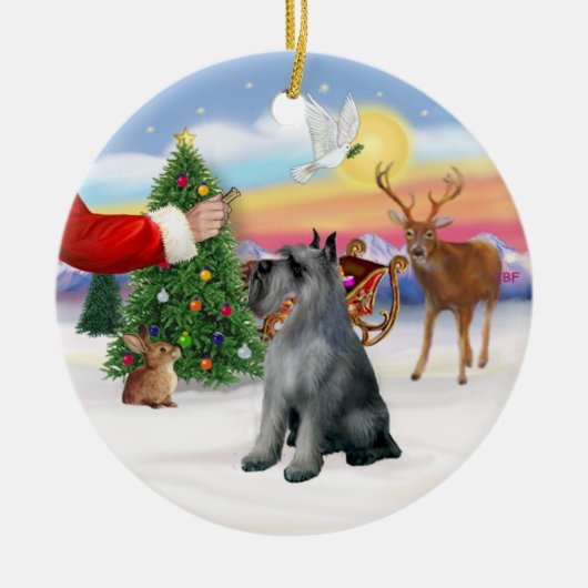 Traktatie voor een Giant Schnauzer (S / P) Keramisch Ornament (Voorkant)