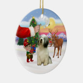 Traktatie voor een Poolse Lowland Sheepdog (#10) Keramisch Ornament (Rechts)