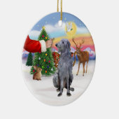 Traktatie voor een Schotse Deerhound Keramisch Ornament (Rechts)