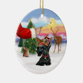 Traktatie voor een Schotse Terriër Keramisch Ornament (Rechts)