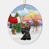 Traktatie voor een Schotse Terriër Keramisch Ornament (Links)