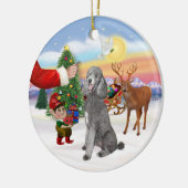 Traktatie voor een Silver Standard Poedel Keramisch Ornament (Links)