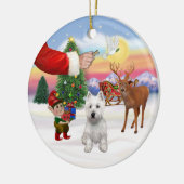 Traktatie voor een West Highland Terrier Keramisch Ornament (Links)
