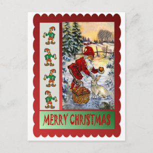 Traktatie voor het konijn feestdagenkaart