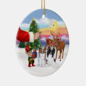 Traktatie voor twee papillons keramisch ornament (Rechts)