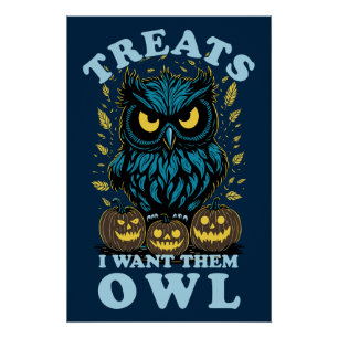 Traktaties die ik wil Halloween Perfect Poster