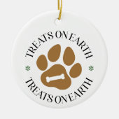 Traktaties op aarde - Kerst Keramisch Ornament (Voorkant)