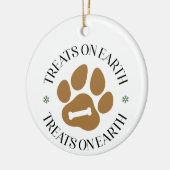 Traktaties op aarde - Kerst Keramisch Ornament (Links)