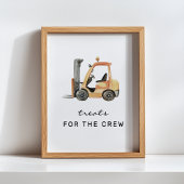 Traktaties voor de Crew Construction Verjaardagsbo Poster