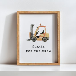 Traktaties voor de Crew Construction Verjaardagsbo Poster