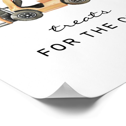 Traktaties voor de Crew Construction Verjaardagsbo Poster (Hoek)