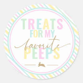 Traktaties voor mijn peeps paashaas pastel Sticker