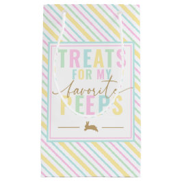 Traktaties voor mijn peeps paashaas pastelstreep klein cadeauzakje