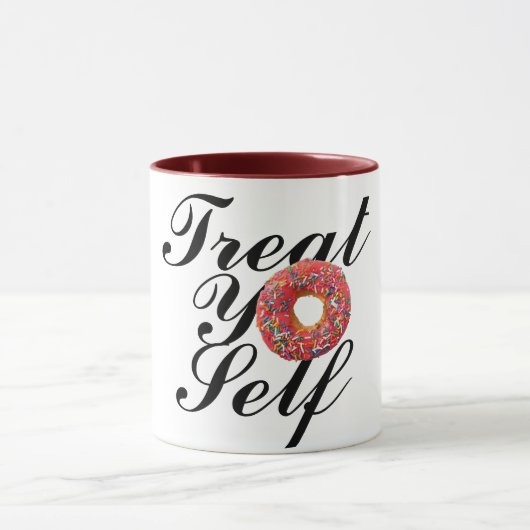 Trakteer jezelf zelf Grappig donut mok ontwerp (Midden)