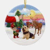 Trakteer op een Norwich Terrier Keramisch Ornament (Voorkant)