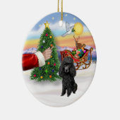 Trakteer op een Speelgoed of min. zwarte poedel Keramisch Ornament (Rechts)