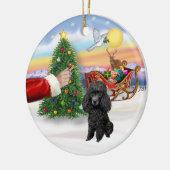 Trakteer op een Speelgoed of min. zwarte poedel Keramisch Ornament (Links)