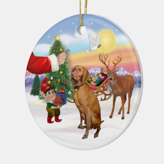 Trakteer op een Vizsla Keramisch Ornament (Links)