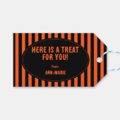 Trakteer op Halloween Cadeaulabel (Voorkant (Horizontaal))