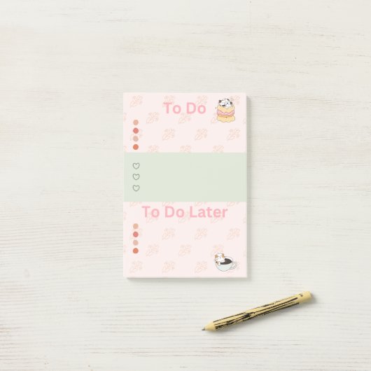 Trakteer uzelf Katten Post-it® Notes (Op bureau)