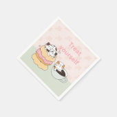 Trakteer uzelf Katten Servet (Hoek)