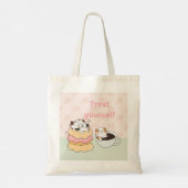 Trakteer uzelf Katten Tote Bag (Achterkant)
