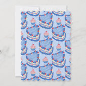 Trakteer uzelf taart verjaardagsuitnodiging kaart (Achterkant)