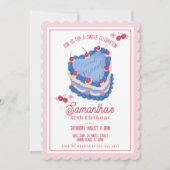 Trakteer uzelf taart verjaardagsuitnodiging kaart (Voorkant)