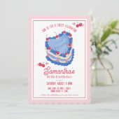 Trakteer uzelf taart verjaardagsuitnodiging kaart (Staand voorkant)