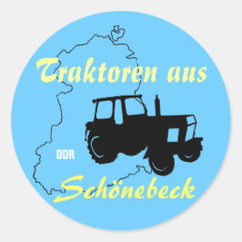 Traktorenwerbedesign DDR Ronde Sticker