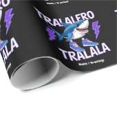 Tralalero Tralala Bootleg Funny Shark Meme Graphic Cadeaupapier (Rol Hoek)