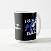 Tralalero Tralala Bootleg Funny Shark Meme Graphic Koffiemok (Voorkant rechts)