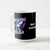 Tralalero Tralala Bootleg Funny Shark Meme Graphic Koffiemok (Voorkant links)