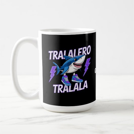 Tralalero Tralala Bootleg Funny Shark Meme Graphic Koffiemok (Links)