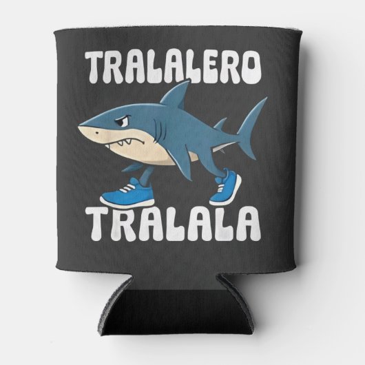 Tralalero Tralala Funny Shark Meme Blikjeskoeler (Voorkant)