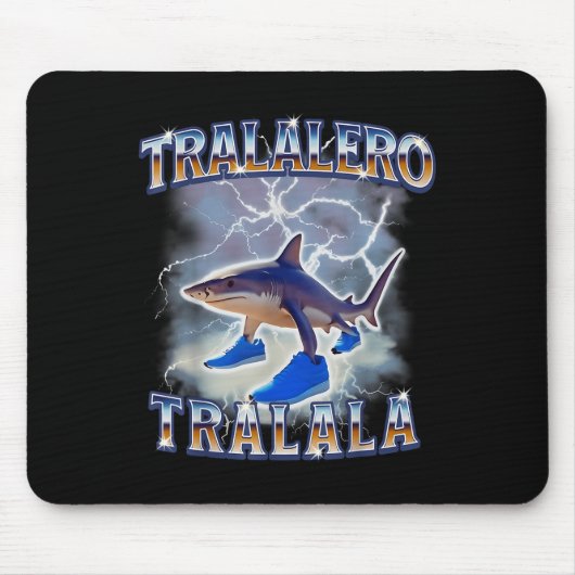 Tralalero Tralala Funny Shark Meme Bootleg Muismat (Voorkant)